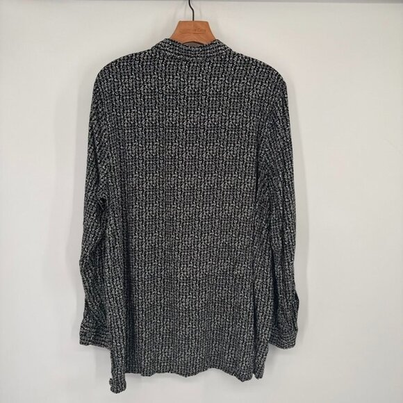 J. Jill Womens Black White pattern Button-Down Shirt to tunic size XL Rayon - Picture 10 of 10